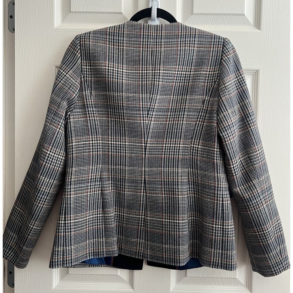 CALVIN KLEIN Glen Plaid Careerwear Classic Blazer Jacket - Picture 8 of 11